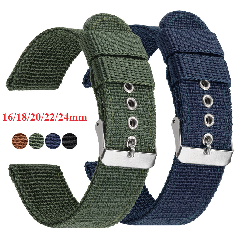 Nato Strap Nylon - 나일론 시계 스트랩 브라운 그린 블랙