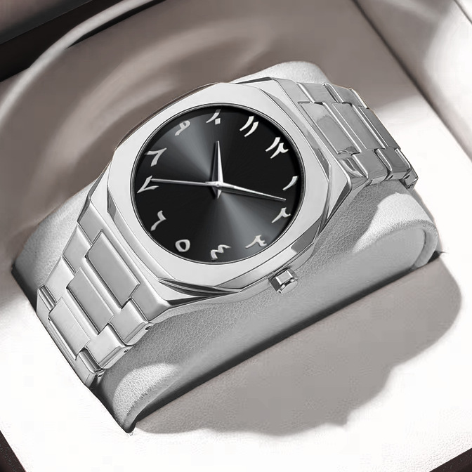 Cartier Watch Santos - 세련된 남성용 쿼츠 시계, 중동 아랍