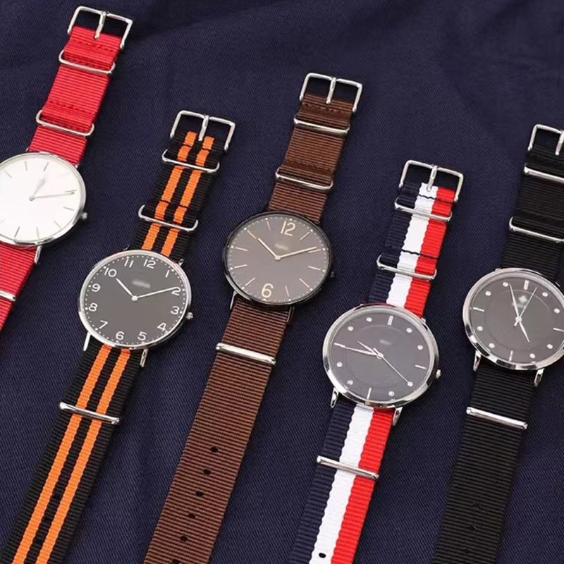 Nato Strap Nylon - 18/20/22/24mm Cambos 줄무늬 강력한 패브릭 나일론