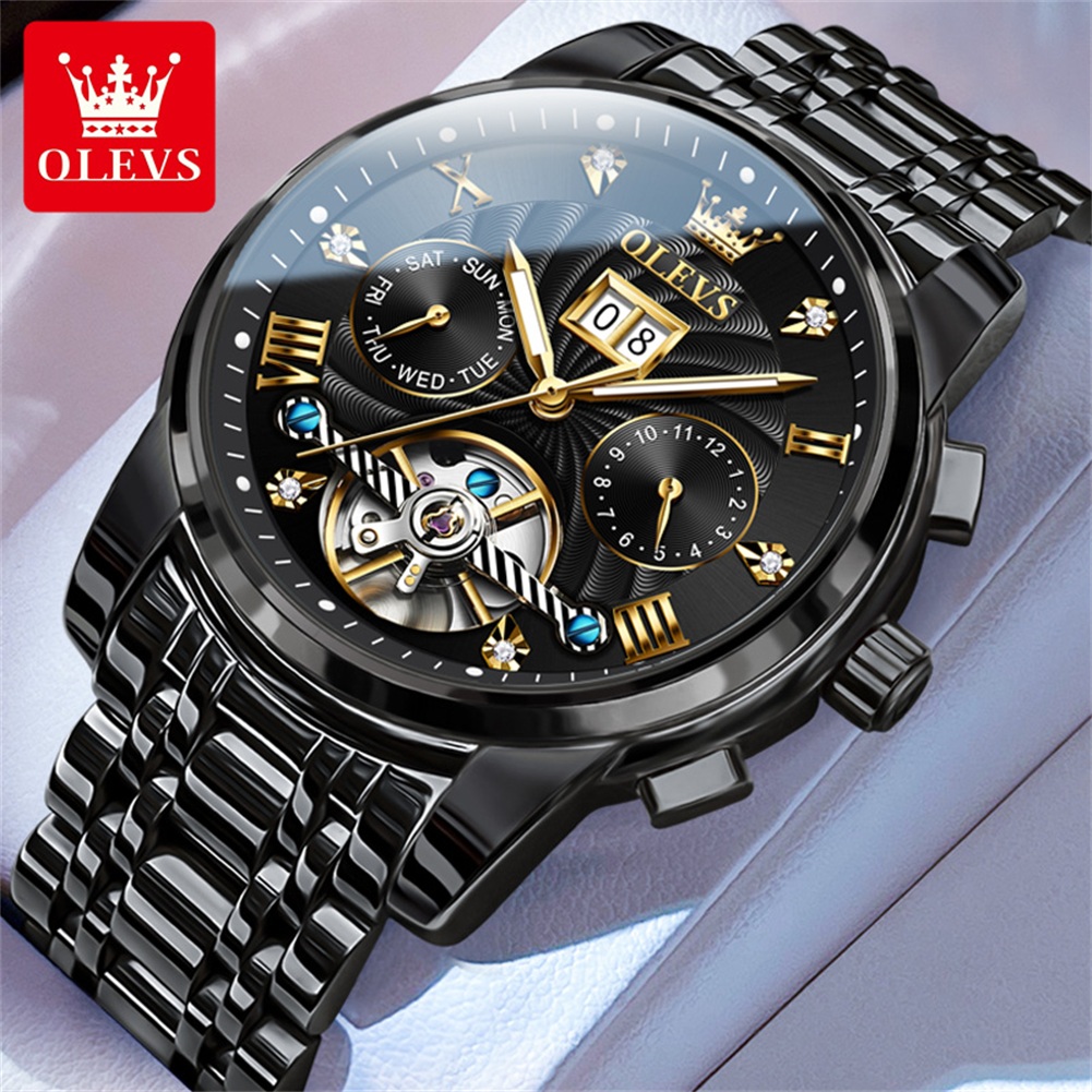 Rolex Watch Daytona - OLEVS 클래식 남성용 시계 뚜르비옹 다기능