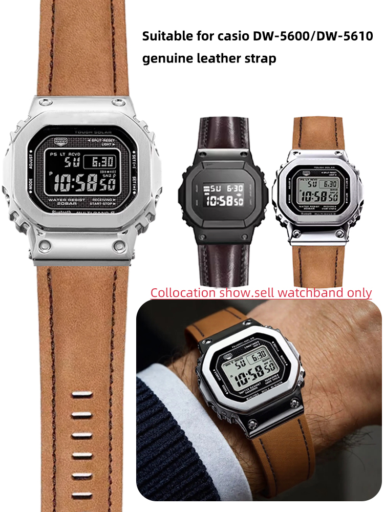 Casio Watch G-Shock Dw-5600 - DW-5600 무광택 레트로 정품 가죽 시계