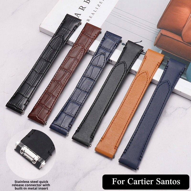 까르띠에 산토스 19 21mm용 고품질 소가죽 시계줄, - Cartier Watch Santos 리뷰 및 가격