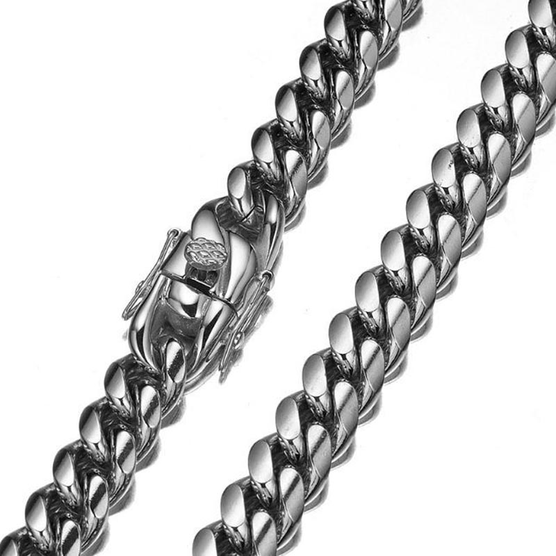 316L 스테인리스 스틸 마이애미 커브 쿠바 체인 링크 - Butterfly Clasp Deployant 리뷰 및 가격