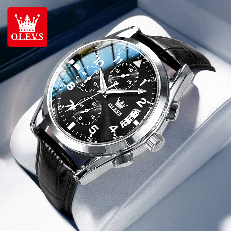 OLEVS 남성용 쿼츠 시계 오리지널 가죽 스트랩 날짜 - Leather Watch Band Men 리뷰 및 가격