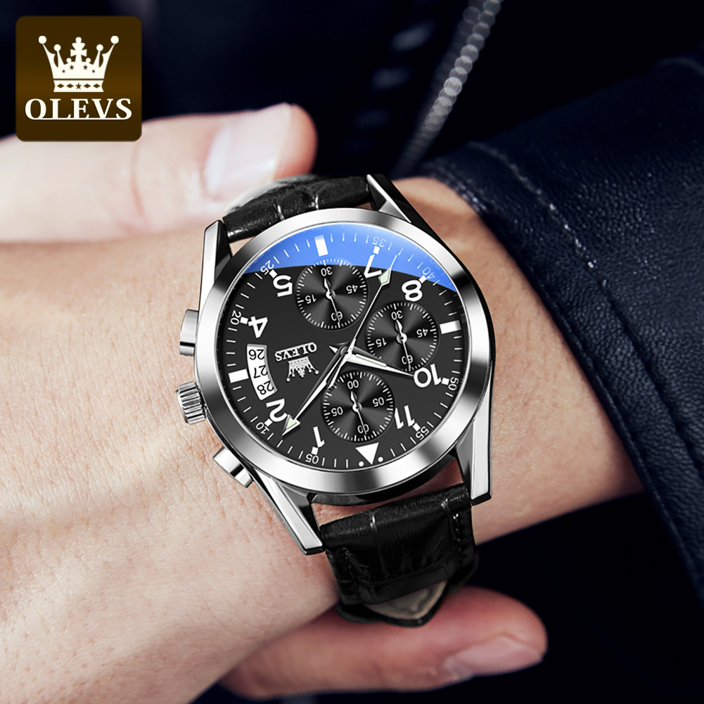 OLEVS 남성용 쿼츠 시계 오리지널 가죽 스트랩 날짜 - Leather Watch Band Men 리뷰 및 가격