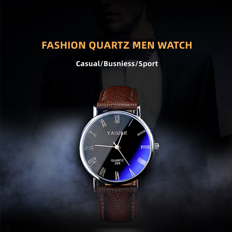 YAZOLE 남성용 미니멀리스트 쿼츠 시계 울트라 씬  - Leather Watch Band Men 리뷰 및 가격