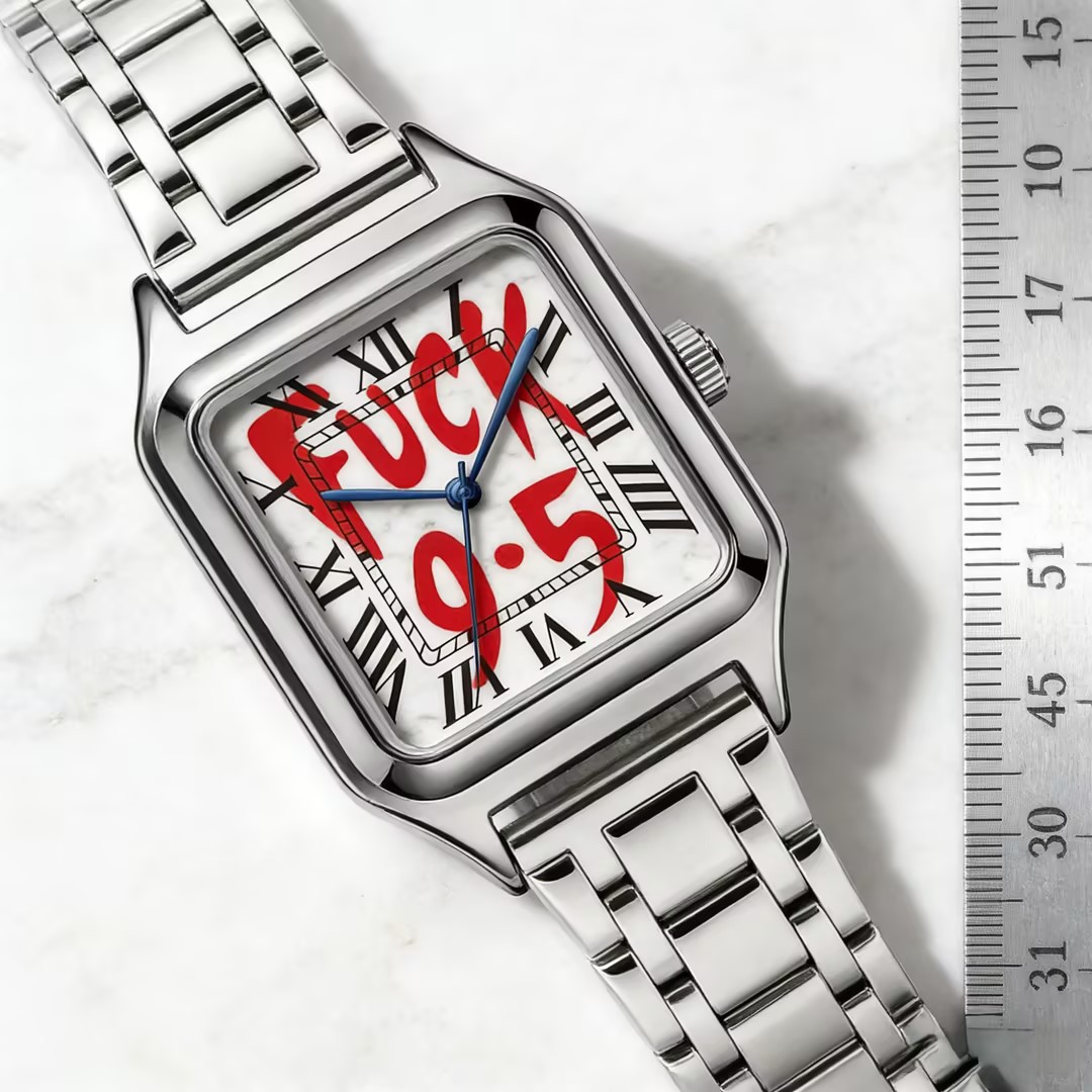 FUCK9.5 스테인리스 스틸 합금 사각 다이얼 심플하 - Cartier Watch Santos 리뷰 및 가격