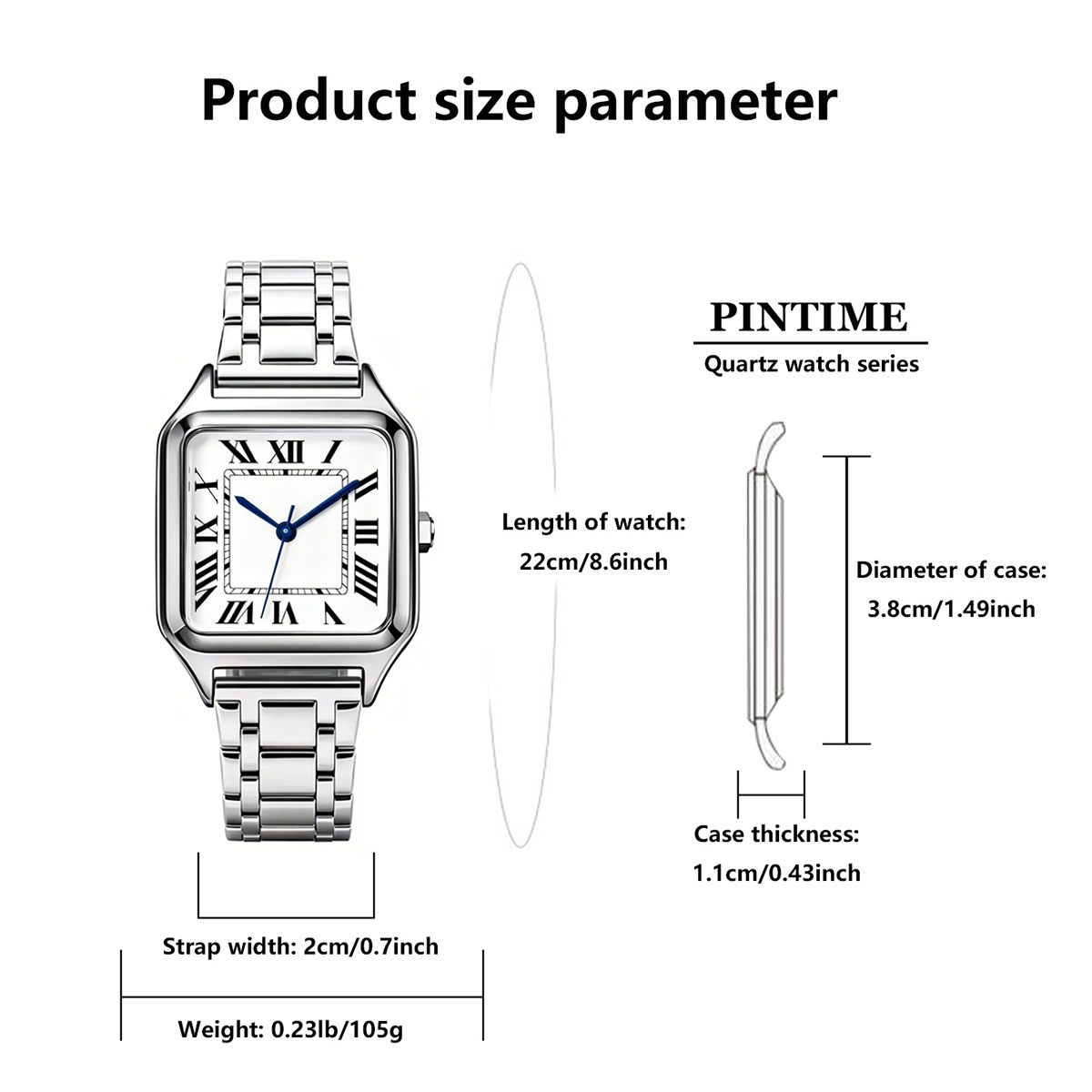여성용 사각형 고급 시계, 대형 다이얼에 아랍어 문자, - Cartier Watch Santos 리뷰 및 가격