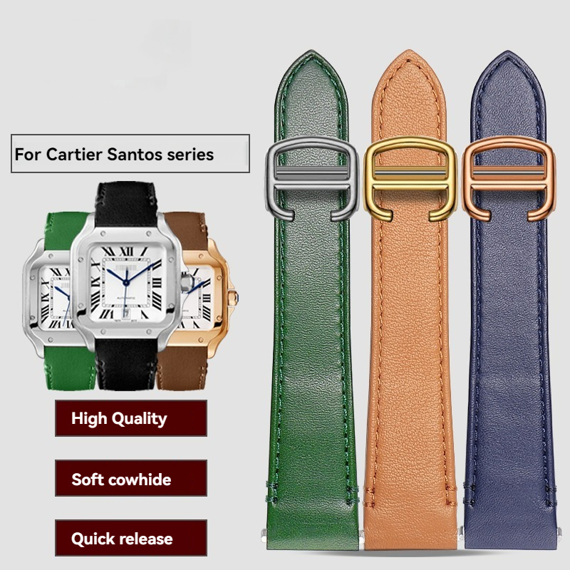 까르띠에 산토스용 19mm 21mm 가죽 시계줄 퀵 릴 - Cartier Watch Santos 리뷰 및 가격