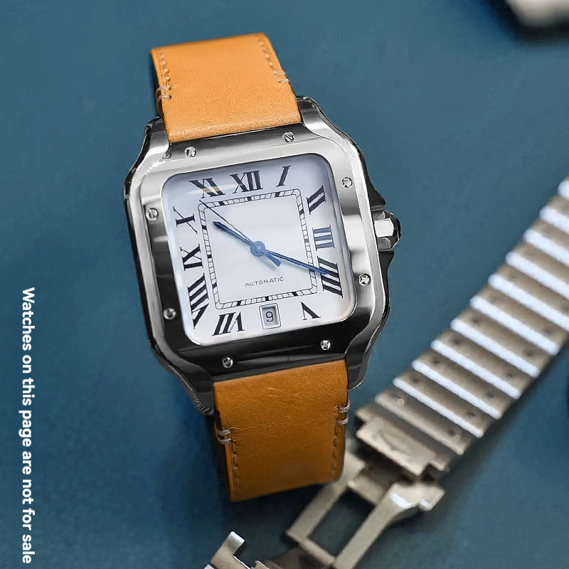 까르띠에 산토스용 19mm 21mm 가죽 시계줄 퀵 릴 - Cartier Watch Santos 리뷰 및 가격