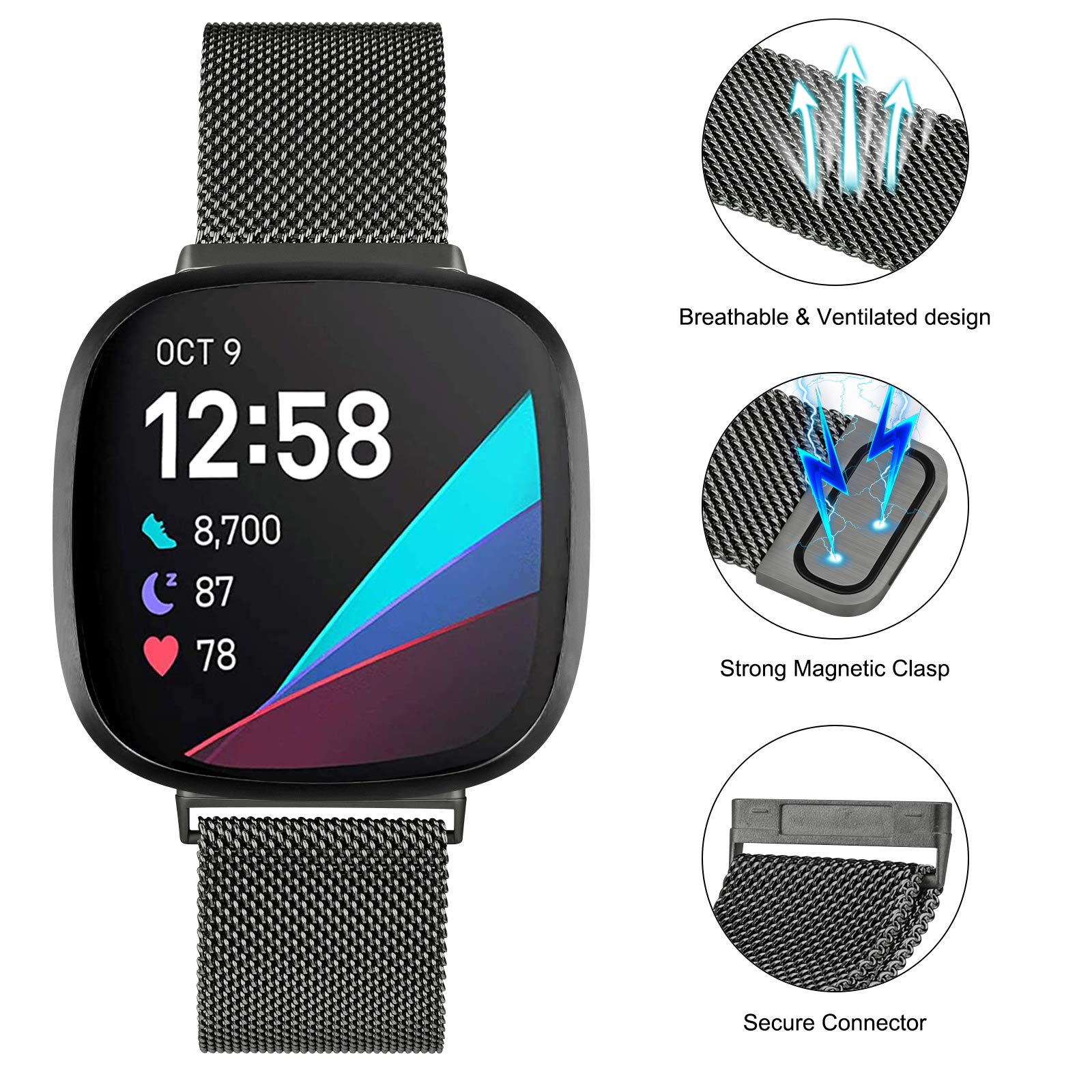 밀라니즈 루프 스트랩 피트빗 버사 4 3 밴드 센스/라 - Milanese Loop Magnetic 리뷰 및 가격